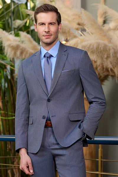 Kendinden Desenli Bez Ayağı Mono Yaka Tam Astar Esnek 6 Drop Slim Fit Takım Elbise 1001250168