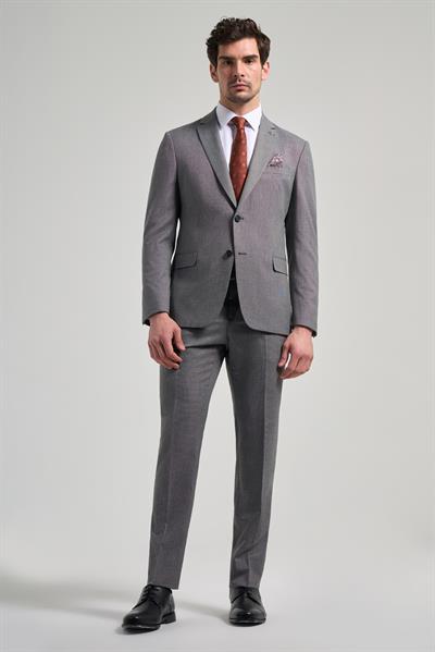 Kendinden Desenli Bez Ayağı Mono Yaka Tam Astar Esnek 6 Drop Slim Fit Takım Elbise 1001250168