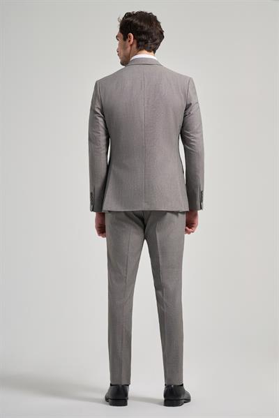 Kendinden Desenli Bez Ayağı Mono Yaka Tam Astar Esnek 6 Drop Slim Fit Takım Elbise 1001250168