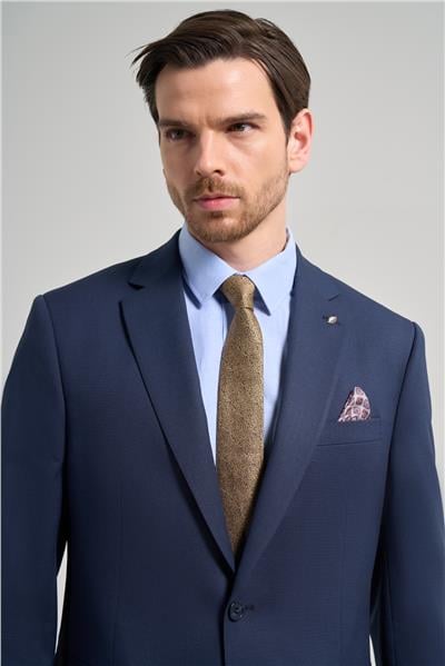 Kendinden Desenli Bez Ayağı Mono Yaka Tam Astar Esnek 4 Drop Comfort Fit Takım Elbise 1001250169