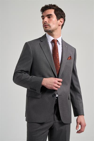 Kendinden Desenli Bez Ayağı Mono Yaka Tam Astar Esnek 4 Drop Comfort Fit Takım Elbise 1001250169