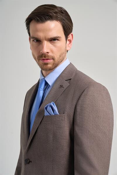 Kendinden Desenli Bez Ayağı Mono Yaka Tam Astar Esnek 6 Drop Slim Fit Takım Elbise 1001250168