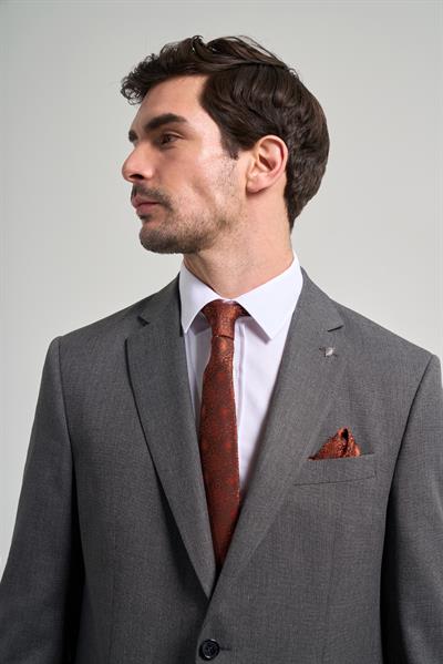 Kendinden Desenli Bez Ayağı Mono Yaka Tam Astar Esnek 4 Drop Comfort Fit Takım Elbise 1001250169