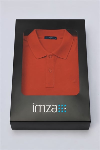 Kırmızı Polo Yaka Pike Kısa Kol Slim Fit Pamuklu Tişört 1011260170