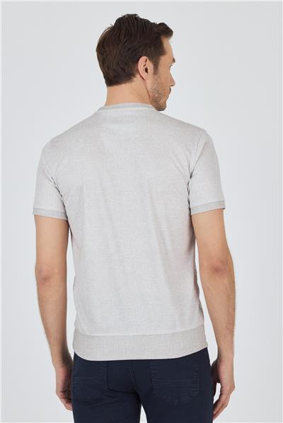 Kısa Kol Baskılı İnterlok Bisiklet Yaka Cepsiz Pamuklu Slim Fit Tişört 1011250124