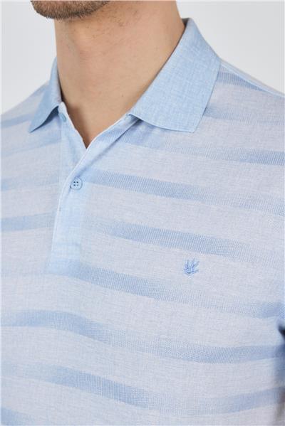 İndigo Kısa Kol Baskılı Pike Polo Yaka Cepsiz Slim Fit Tişört 1011250170