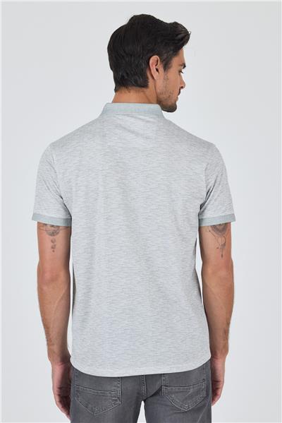 Yeşil Kısa Kol Baskılı Pike Polo Yaka Cepsiz Slim Fit Tişört 1011250167