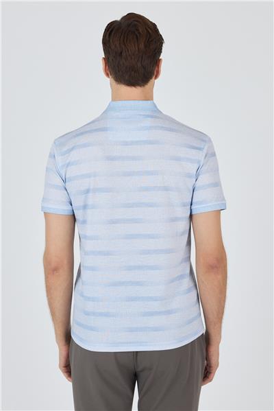 İndigo Kısa Kol Baskılı Pike Polo Yaka Cepsiz Slim Fit Tişört 1011250170