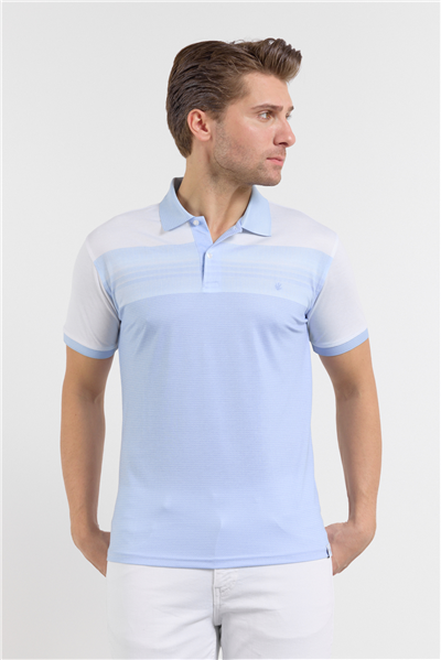Kısa Kol Baskılı Pike Polo Yaka Cepsiz Slim Fit Tişört 1011250166