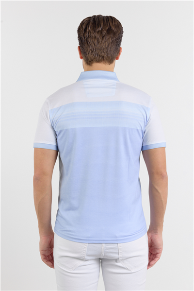 Kısa Kol Baskılı Pike Polo Yaka Cepsiz Slim Fit Tişört 1011250166