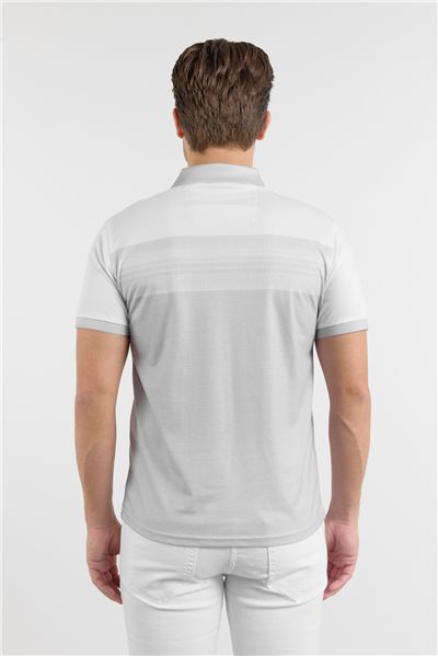 Kısa Kol Baskılı Pike Polo Yaka Cepsiz Slim Fit Tişört 1011250166