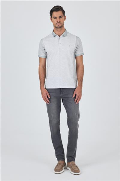 Yeşil Kısa Kol Baskılı Pike Polo Yaka Cepsiz Slim Fit Tişört 1011250167