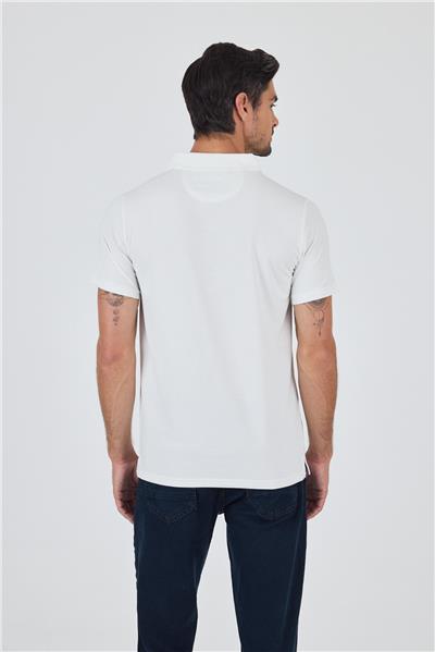 Kısa Kol Baskılı Suprem İtalyan Yaka Cepsiz Slim Fit Tişört 1011250123