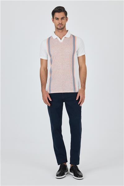 Kısa Kol Baskılı Suprem İtalyan Yaka Cepsiz Slim Fit Tişört 1011250123