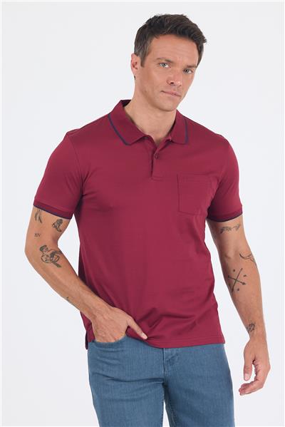 Kısa Kol Düz Suprem Polo Yaka Cepli %100 Pamuk Comfort Fit Tişört 1011250189