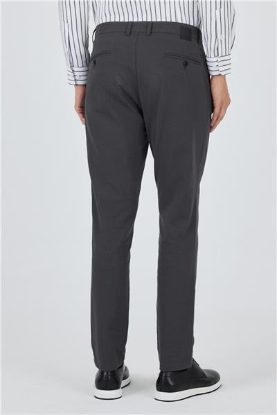 Desenli Armürlü Yan Cep Düz Paça Comfort Fit Pamuklu Casual Chino Pantolon 1003250122