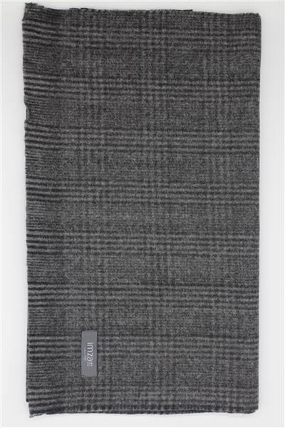 Koyu Antrasit Desenli Kaşkol 1067245107_070