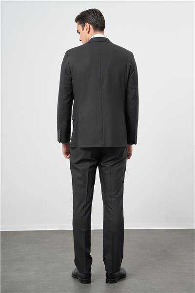 Füme Mono Yaka 6 Drop Comfort Fit Tam Astar Yünlü Takım Elbise 1001235904