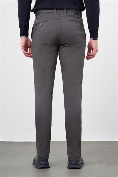 Füme Pamuklu Yandan Cepli Casual Slim Fit Chino Pantolon 1003245163