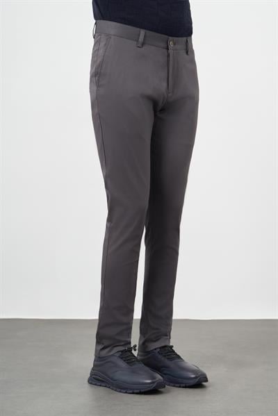 Füme Pamuklu Yandan Cepli Casual Slim Fit Chino Pantolon 1003245163