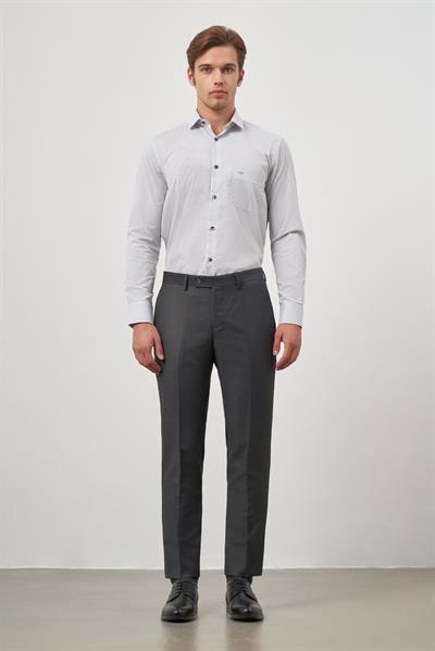 Koyu Antrasit Yandan Cepli Slim Fit Classic Pantolon 1003245152