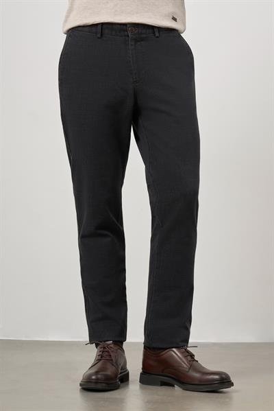 Koyu Antrasit Pamuklu Yandan Cepli Casual Comfort Fit Chino Pantolon 1003245155