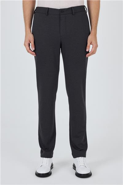 Koyu Antrasit Esnek Yandan Cepli Casual Slim Fit Jogger Pantolon 1003250156