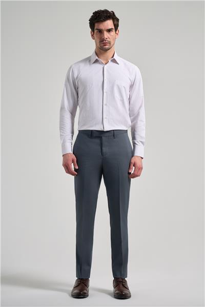 Koyu Antrasit Esnek Yandan Cepli Slim Fit Classic Pantolon 1003250106