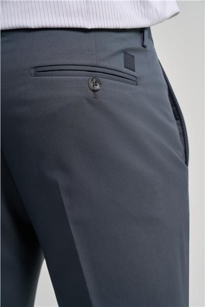 Koyu Antrasit Esnek Yandan Cepli Slim Fit Classic Pantolon 1003250106