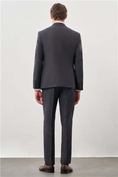 Koyu Antrasit Mono Yaka 6 Drop Comfort Fit Classic Takım Elbise 1001245162