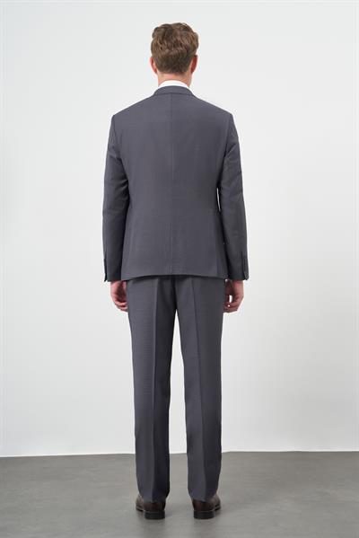 Koyu Antrasit Mono Yaka 6 Drop Comfort Fit Classic Takım Elbise 1001245169