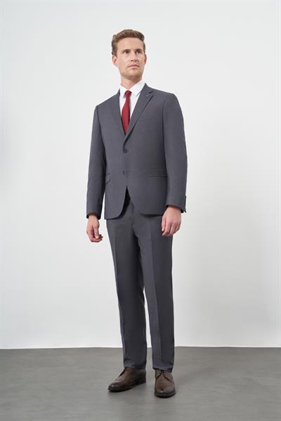 Koyu Antrasit Mono Yaka 6 Drop Comfort Fit Classic Takım Elbise 1001245169