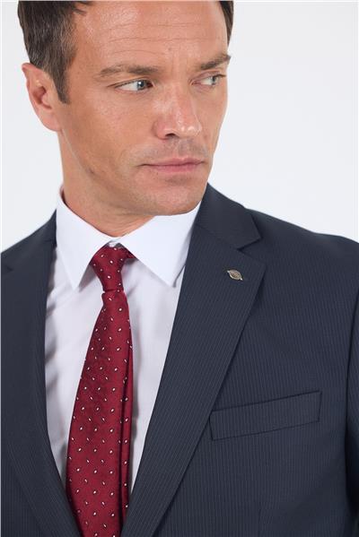 Koyu Antrasit Mono Yaka Bez Ayağı Tam Astar Pamuklu 4 Drop Comfort Fit Classic Takım Elbise 1001250178