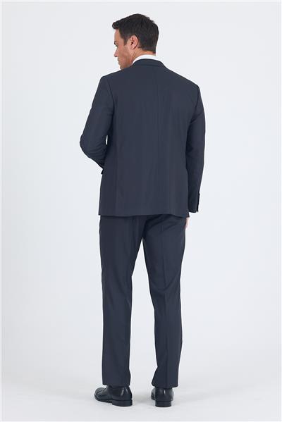 Koyu Antrasit Mono Yaka Bez Ayağı Tam Astar Pamuklu 4 Drop Comfort Fit Classic Takım Elbise 1001250178