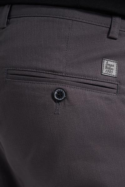 Koyu Antrasit Pamuklu Yandan Cepli Casual Slim Fit Chino Pantolon 1003240151