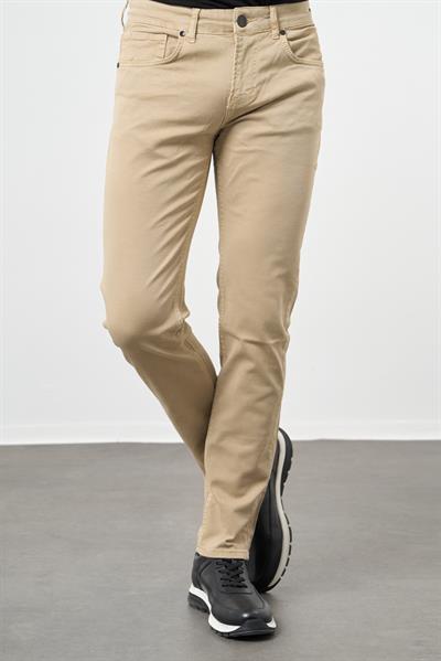 Bej Pamuklu 5 Cep Casual Slim Fit 5 Cep Pantolon 1003245319