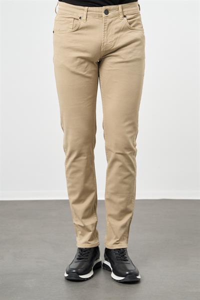 Bej Pamuklu 5 Cep Casual Slim Fit 5 Cep Pantolon 1003245319