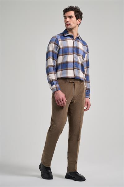 Koyu Bej Pamuklu Yandan Cepli Comfort Fit Kadife Pantolon 1003245160