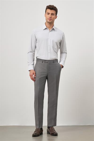 Koyu Füme Yandan Cepli Slim Fit Classic Pantolon 1003245152