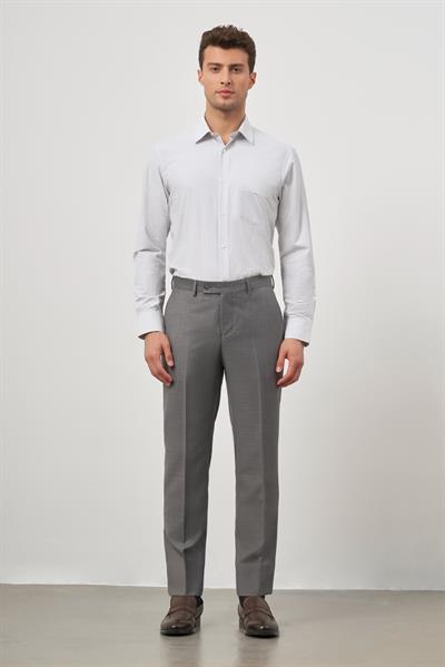 Koyu Füme Yandan Cepli Slim Fit Classic Pantolon 1003245152