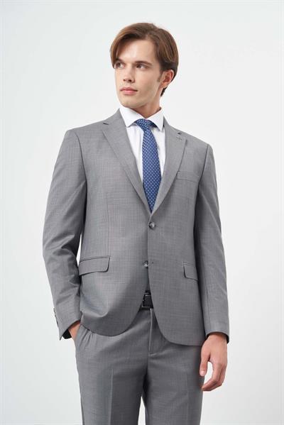 Koyu Füme Düz Mono Yaka 6 Drop Comfort Fit Classic Takım Elbise 1001245171