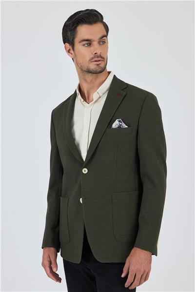 Mono Yaka Gofreli  Esnek 6 Drop Slim Fit Casual  Ceket 1002250126