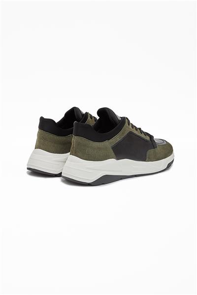 Koyu Haki %100 Deri Analin Bağcıklı Casual Ayakkabı 1033240162