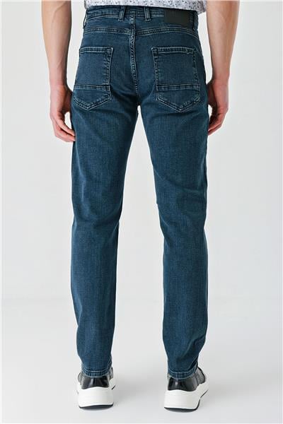 Koyu Haki Gabardin 5 Cepli Slim Fit Dar Kesim Casual Denim Jean Kot Pantolon 1023240150