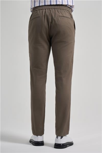 Koyu Haki Pamuklu Yandan Cepli Casual Comfort Fit Jogger Pantolon 1003250110