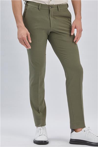 Esnek Lastikli Yandan Cepli Casual Slim Fit Ayarlanabilir Kemer Pantolon 1003240162
