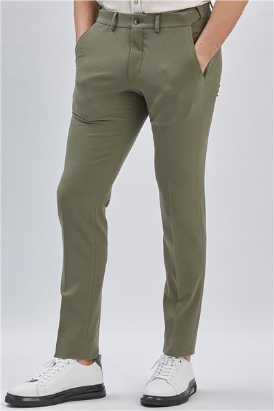 Esnek Lastikli Yandan Cepli Casual Slim Fit Ayarlanabilir Kemer Pantolon 1003240162