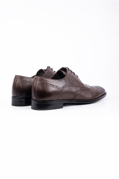 Koyu Kahverengi %100 Deri Analin Bağcıksız-Tokasız Classic Ayakkabı 1033245168_400