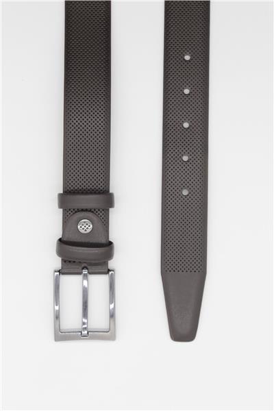 Koyu Kahverengi Dikişli %100 Suni Deri Kemer 1046245202