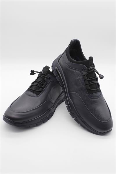 Koyu Lacivert %100 Deri Analin Bağcıklı Casual Ayakkabı 1033245165